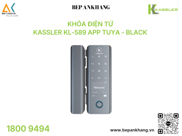 Khóa điện tử Kassler KL-589 App Tuya - Black 